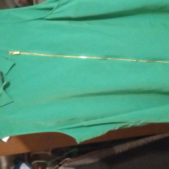 Green, sleeveless dressy casual top from Calvin Klein - Picture 2 of 4